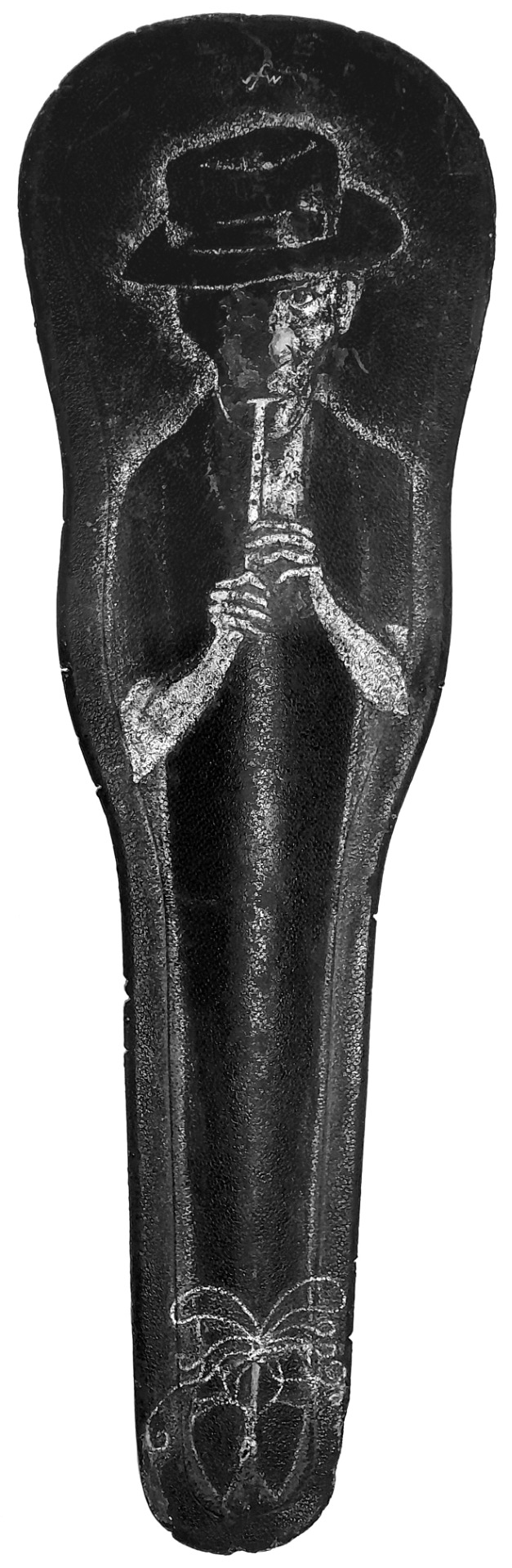 Buried Live by JF Whitney 2025 (chalk on violin case)