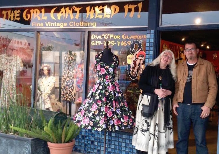 Shop frontage design at The Girl Can't Help It, San Diego